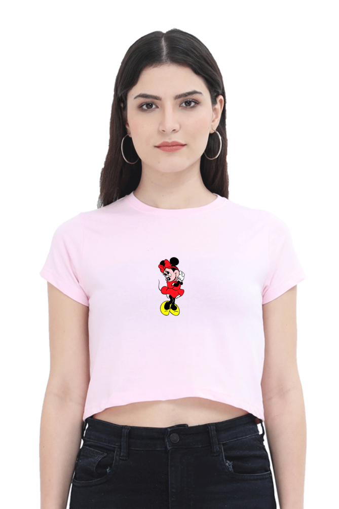 Women's Minnie Mouse Graphic Crop Top