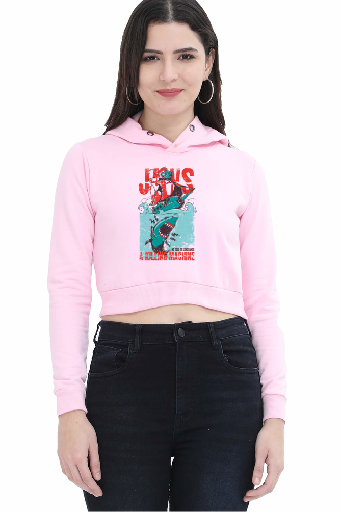 Women's Graphic Print Crop Hoodies