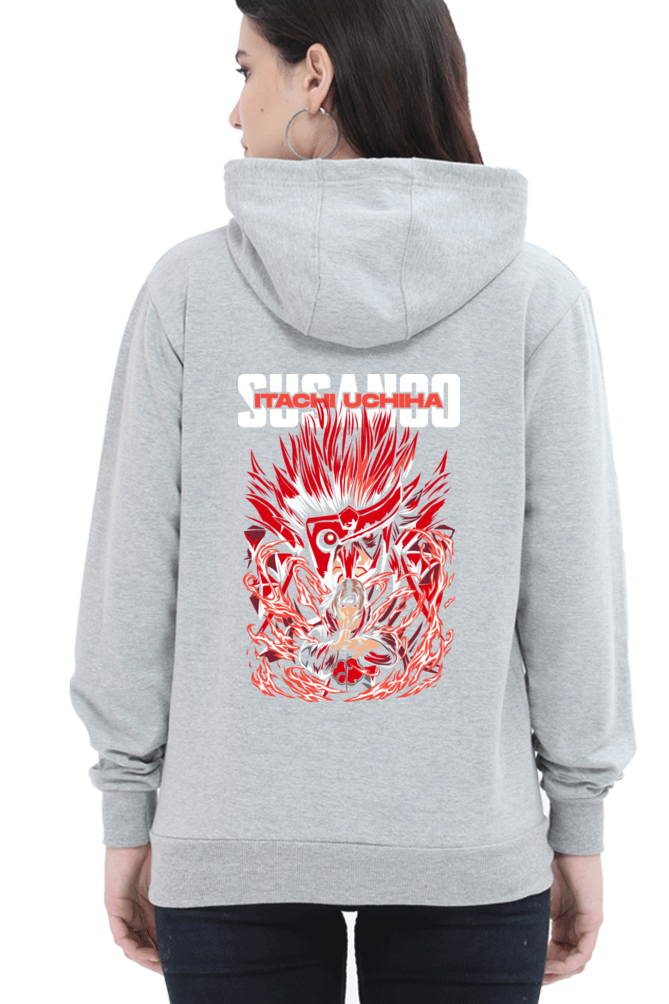 Women's Itachi Susanoo Graphic Printed Hooded Sweatshirt