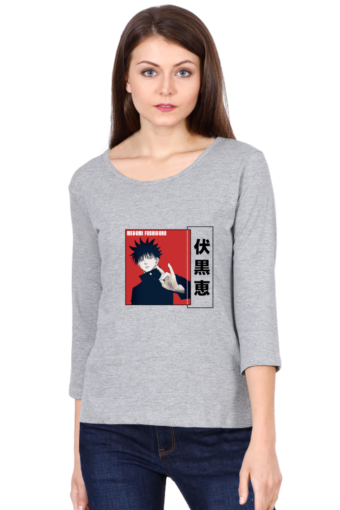 Women's Fushiguro Print Round Neck Full Sleeve