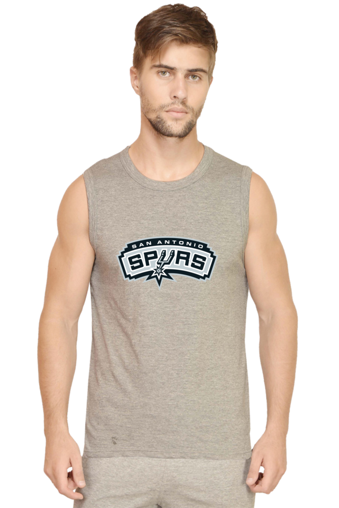 Men's San Antonio Spurs Graphic Printed Sleeveless Tank Top Gym Vest
