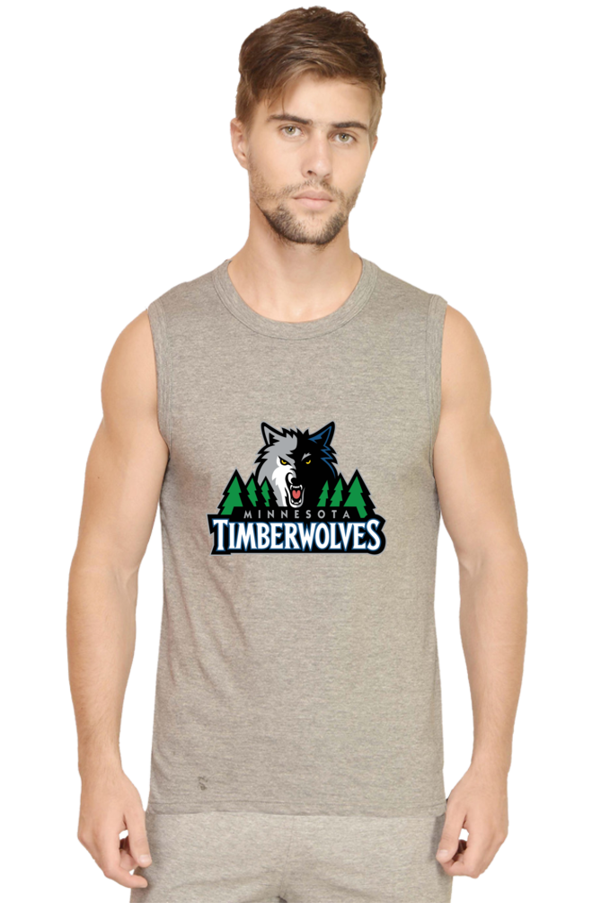 Men's Minnesota Timberwolves Graphic Printed Sleeveless Tank Top Gym Vest