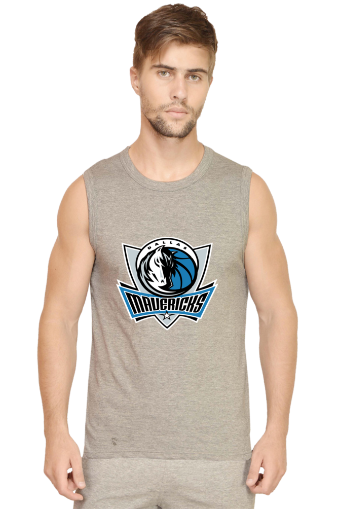 Men's Mavericks Graphic Printed Sleeveless Tank Top Gym Vest