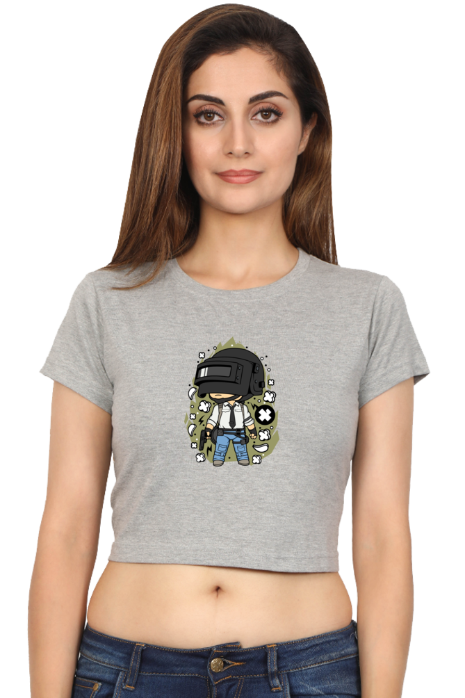 Women's PUBG Graphic Crop Top