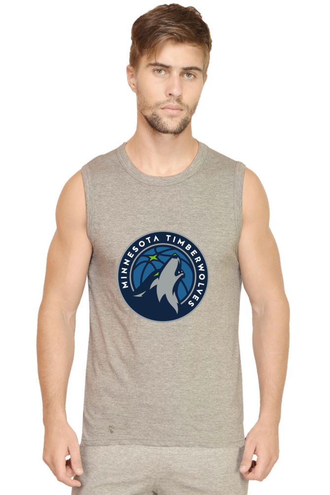 Men's Minnesota Timberwolves Graphic Printed Sleeveless Tank Top Gym Vest