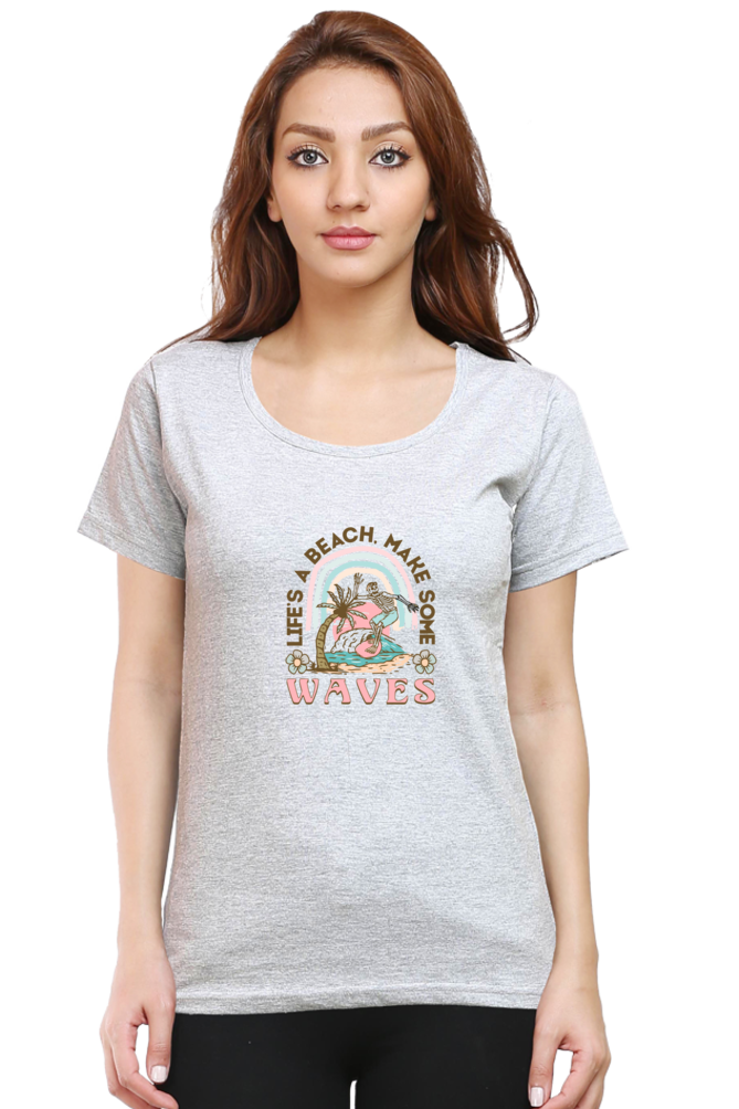 Women's Graphic Print Round Neck Half Sleeve