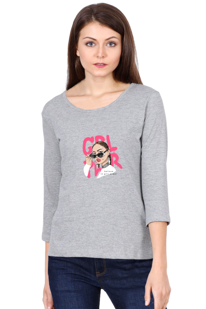 Women's Girly Print Round Neck Full Sleeve