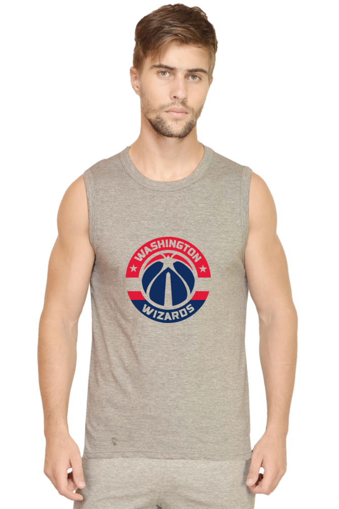 Men's Washington Wizards Graphic Printed Sleeveless Tank Top Gym Vest