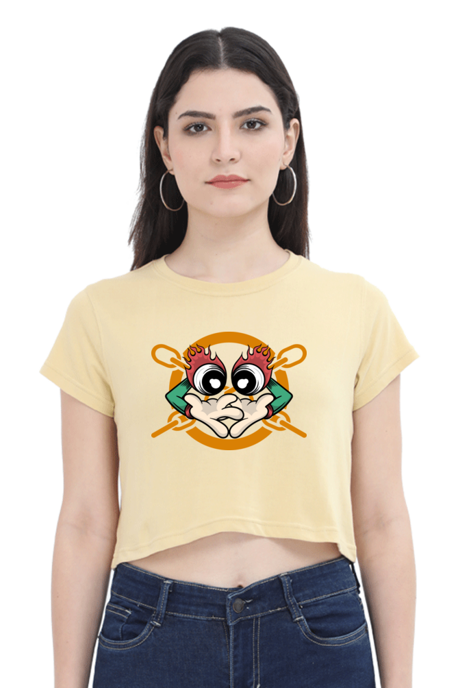 Women's Graphic Printed Crop Top
