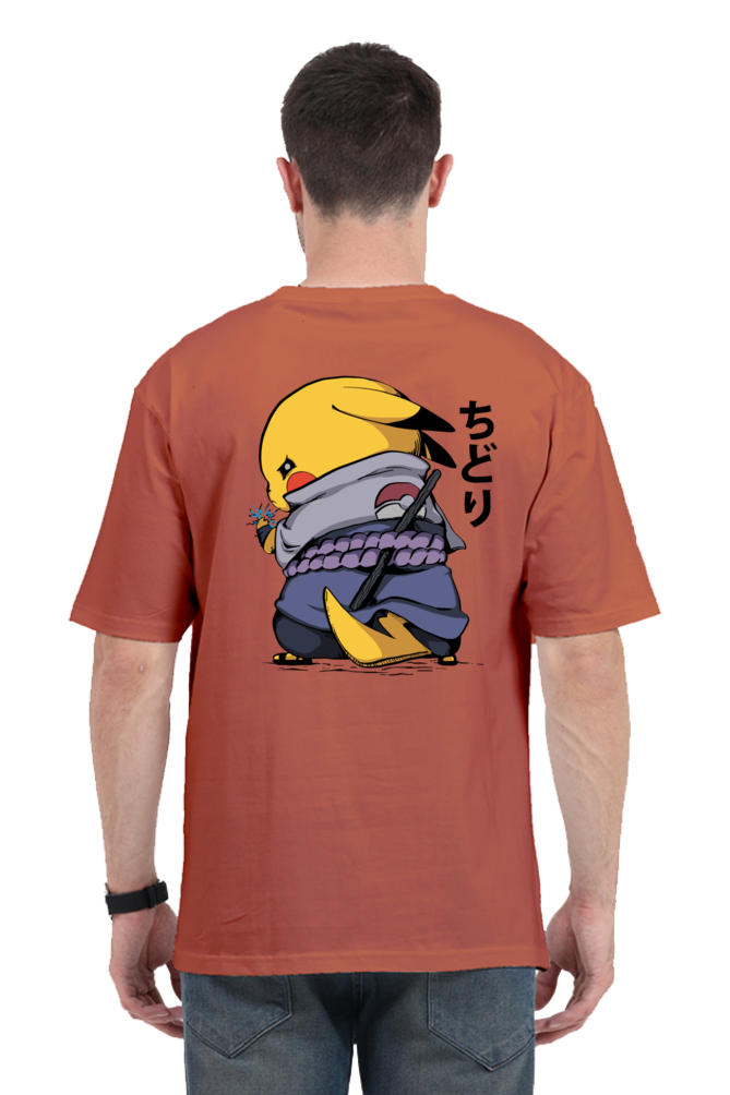 Unisex Pikachu x Sasuke Oversized T-shirt