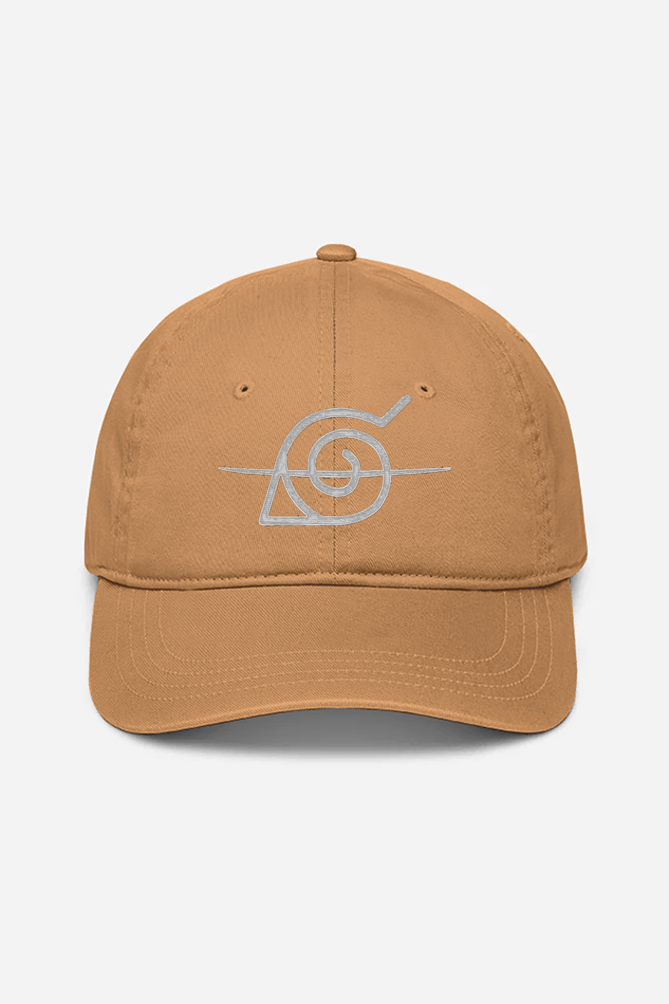 Unisex Crossed Leaf Village Embroidered Cap