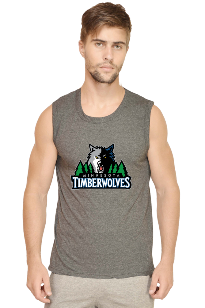 Men's Minnesota Timberwolves Graphic Printed Sleeveless Tank Top Gym Vest