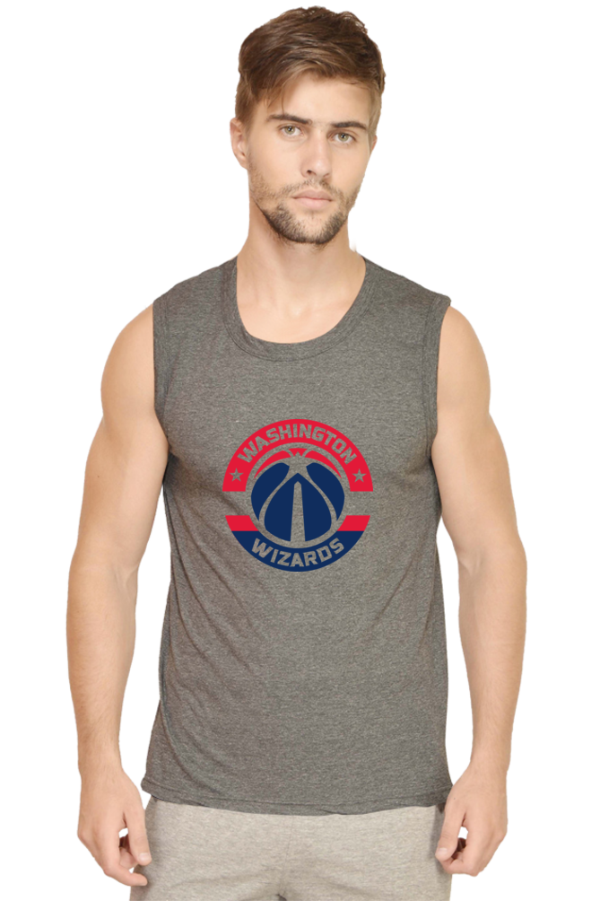 Men's Washington Wizards Graphic Printed Sleeveless Tank Top Gym Vest