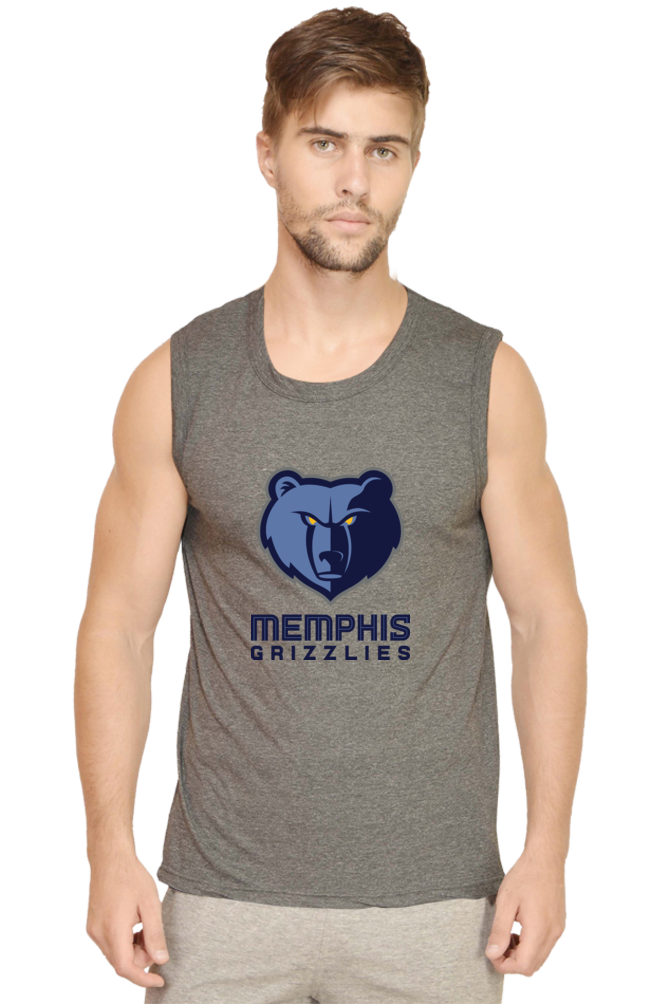 Men's Memphis Grizzlies Graphic Printed Sleeveless Tank Top Gym Vest