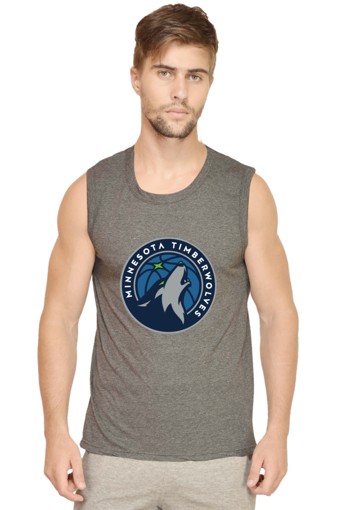 Men's Minnesota Timberwolves Graphic Printed Sleeveless Tank Top Gym Vest