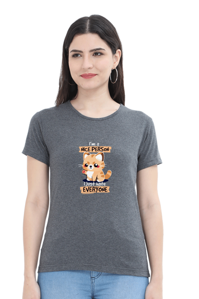 Women's Graphic Print Round Neck Half Sleeve
