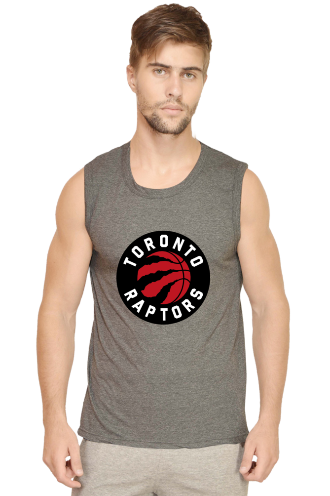 Men's Toronto Raptors Graphic Printed Sleeveless Tank Top Gym Vest