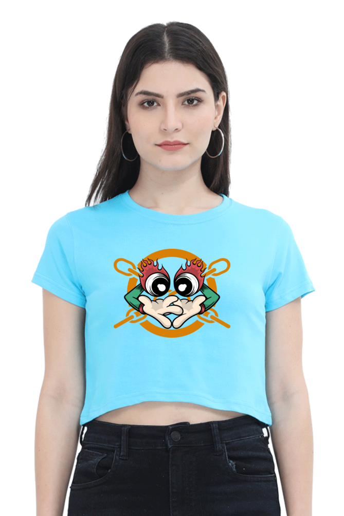 Women's Graphic Printed Crop Top
