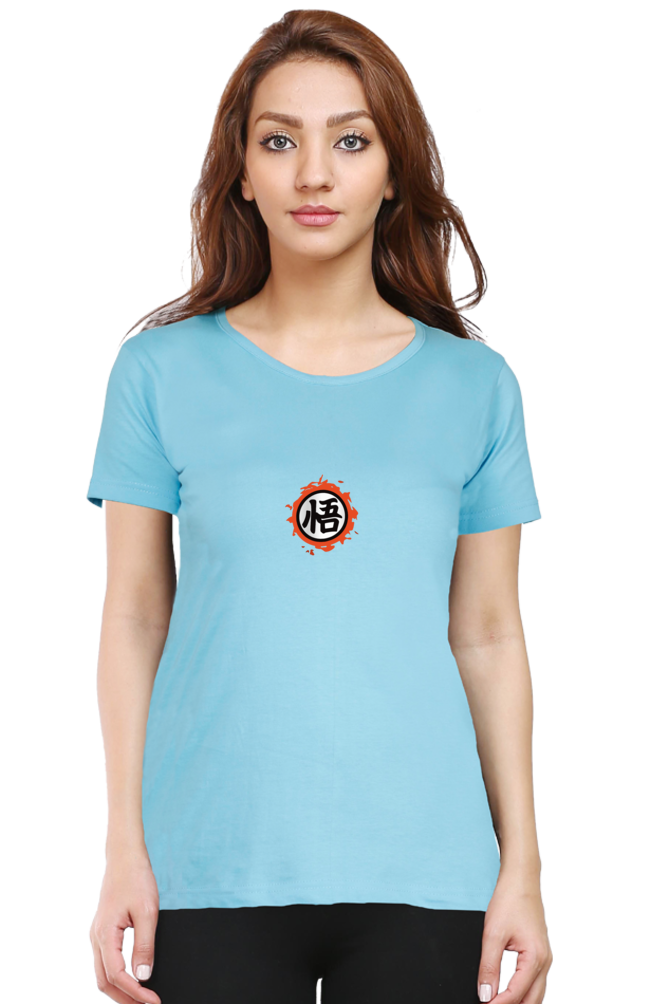 Women's Dragon Ball Round Neck Half Sleeve