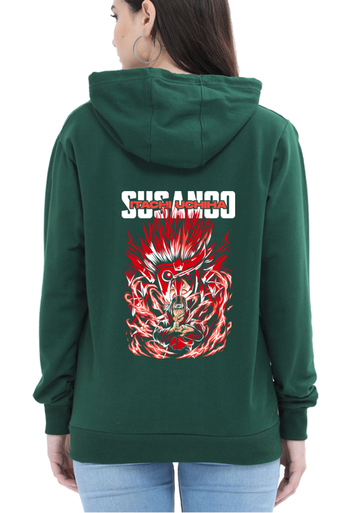 Women's Itachi Susanoo Graphic Printed Hooded Sweatshirt