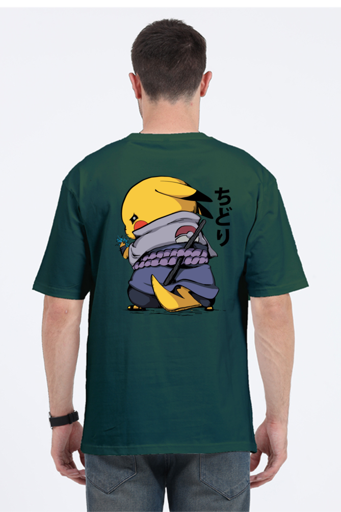 Unisex Pikachu x Sasuke Oversized T-shirt