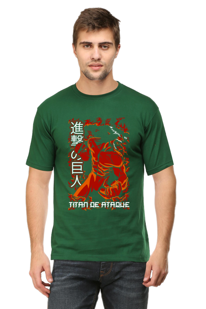 Men's Eren Attack Titan Half Sleeve T-shirt