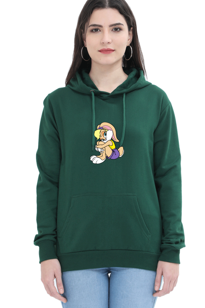 Women's Graphic Printed Hooded Sweatshirt