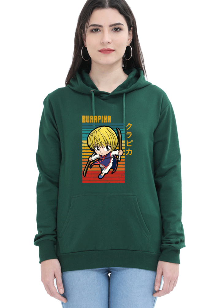 Women's Kurapika Graphic Printed Hooded Sweatshirt