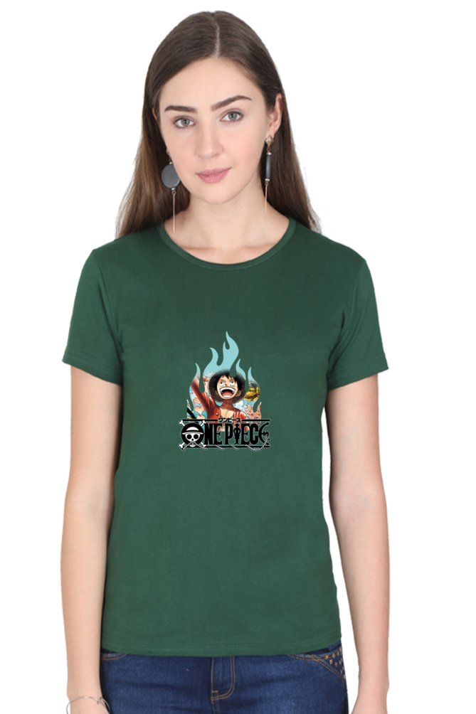 Women's Luffy Round Neck Half Sleeve