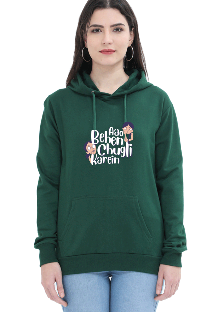 Women's Printed Hooded Sweatshirt