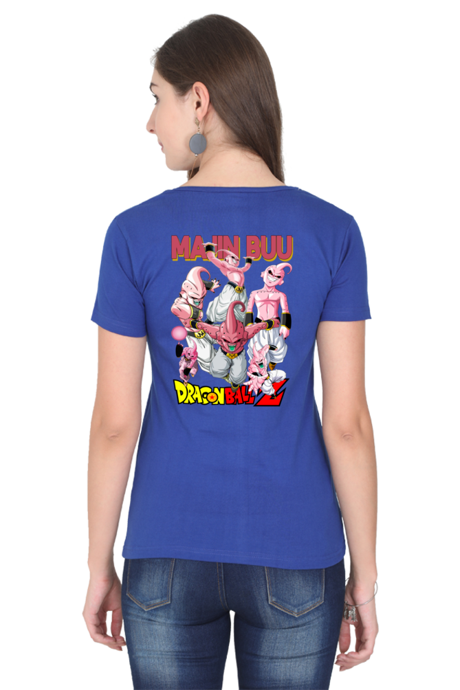 Women's Dragon Ball Round Neck Half Sleeve