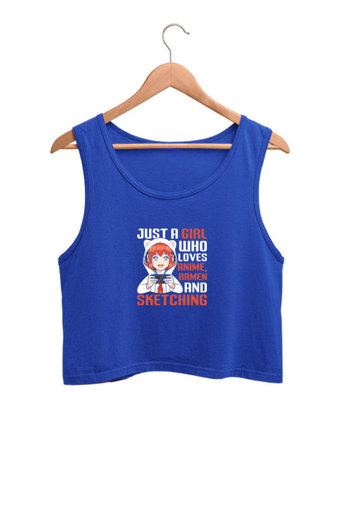 Women's Graphic Printed Crop Tank Top
