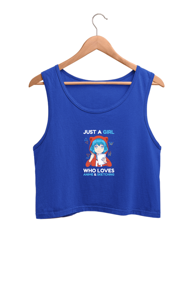 Women's Graphic Printed Crop Tank Top