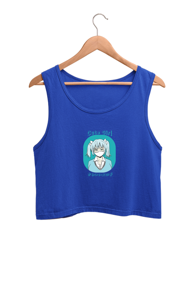 Women's Graphic Printed Crop Tank Top