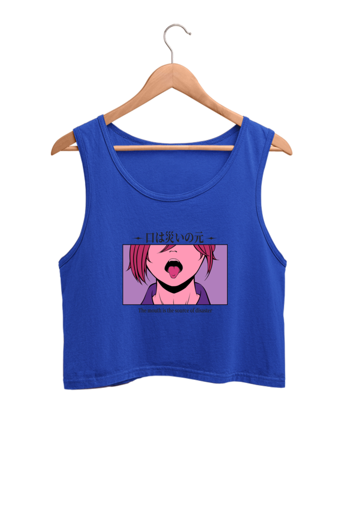 Women's Graphic Printed Crop Tank Top