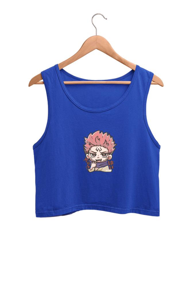 Women's Sukuna Graphic Printed Crop Tank Top