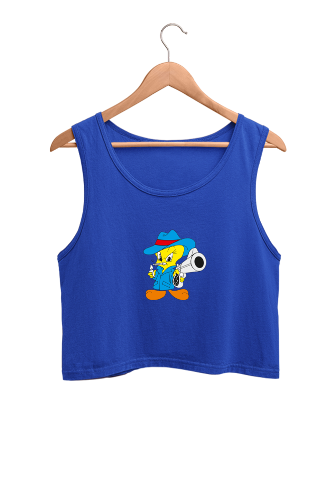 Women's Graphic Printed Crop Tank Top