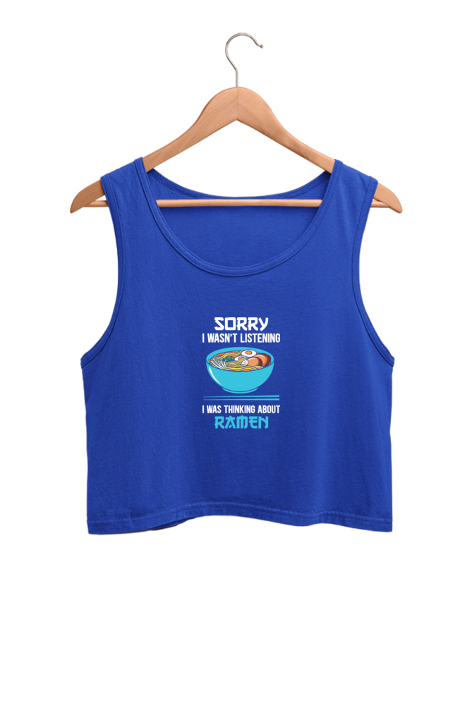Women's Naruto Ramen Graphic Printed Crop Tank Top