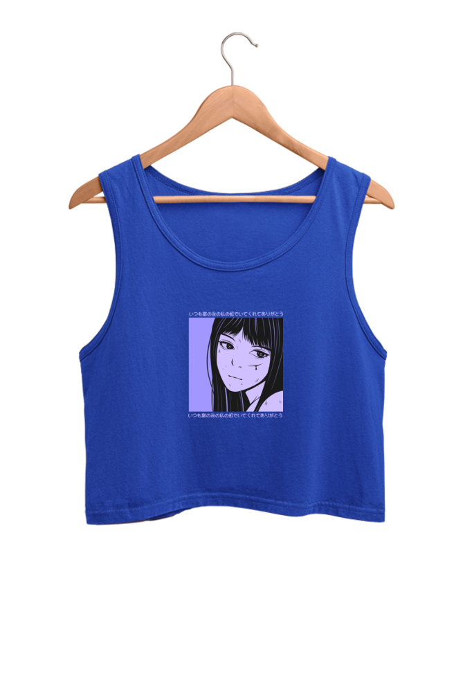 Women's Anime Graphic Printed Crop Tank Top
