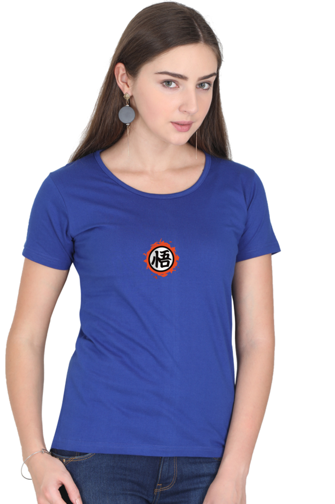 Women's Dragon Ball Round Neck Half Sleeve
