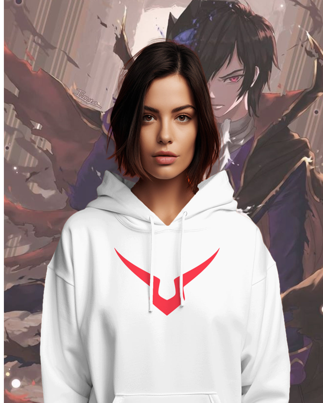 Unisex Lelouch Oversized Hooded Sweatshirt