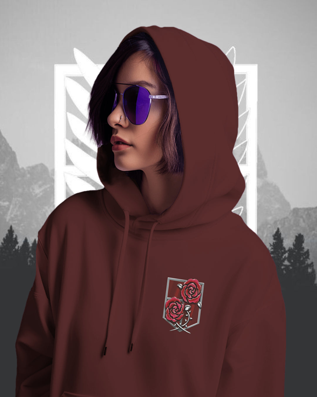 Unisex Attack On Titan Oversized Hooded Sweatshirt