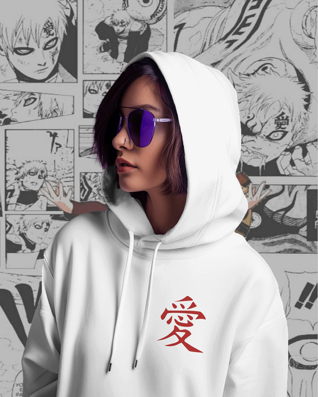 Unisex Gaara Oversized Hooded Sweatshirt