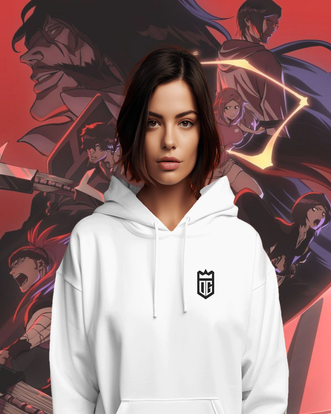 Unisex Ichigo Oversized Hooded Sweatshirt