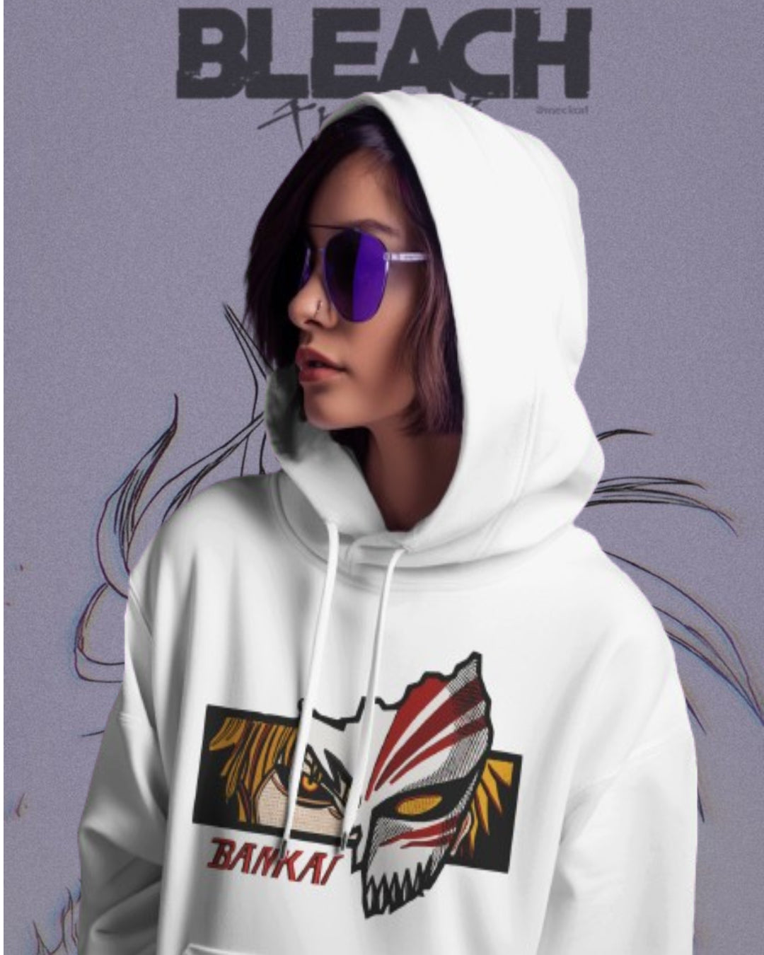 Unisex Kenpachi Oversized Hooded Sweatshirt