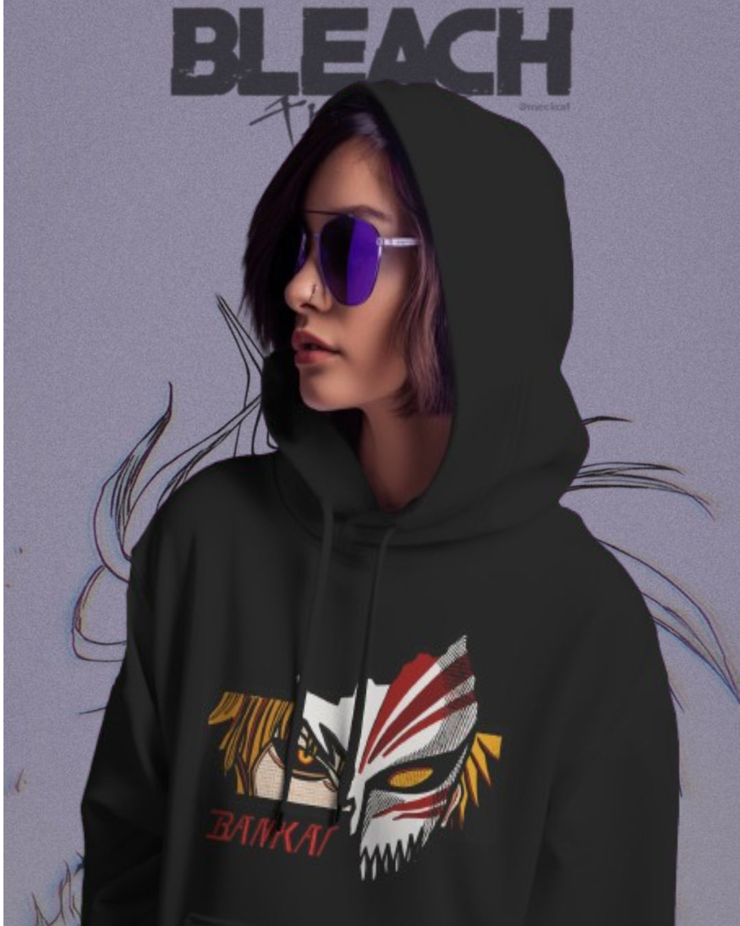 Unisex Kenpachi Oversized Hooded Sweatshirt
