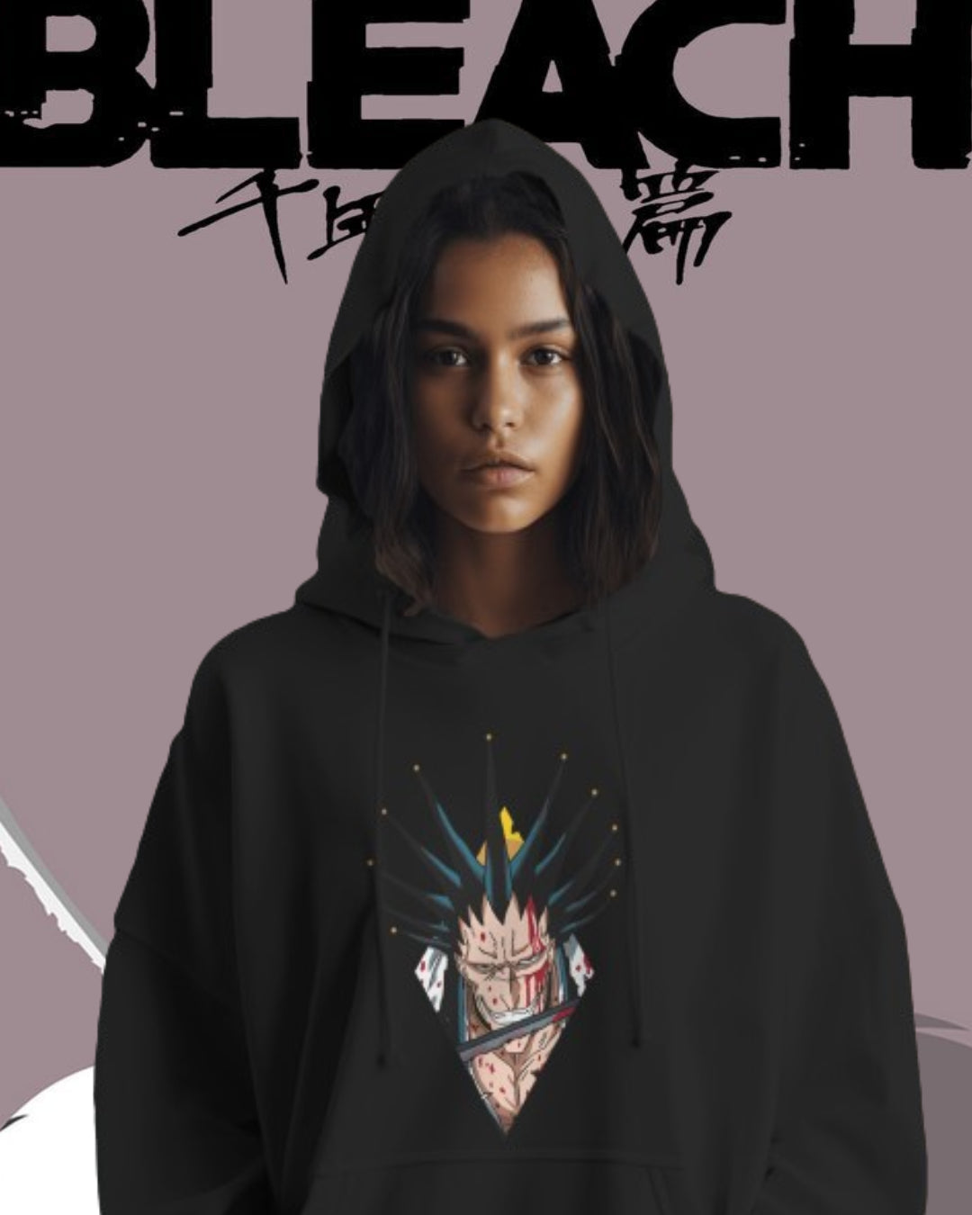 Unisex Kenpachi Oversized Hooded Sweatshirt