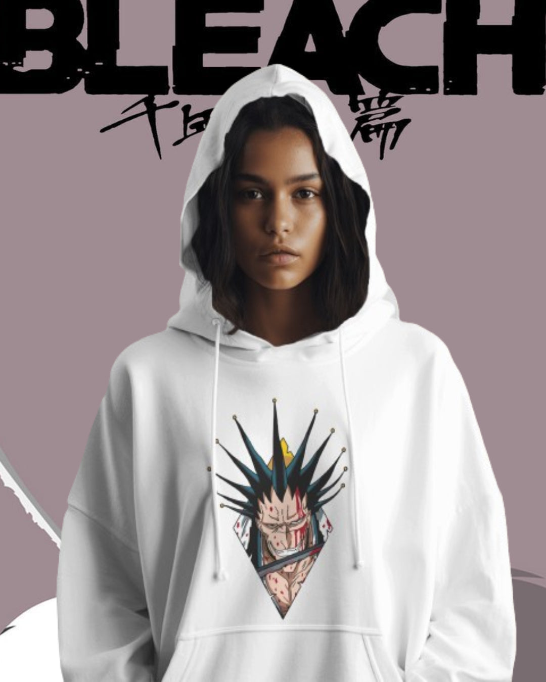 Unisex Kenpachi Oversized Hooded Sweatshirt