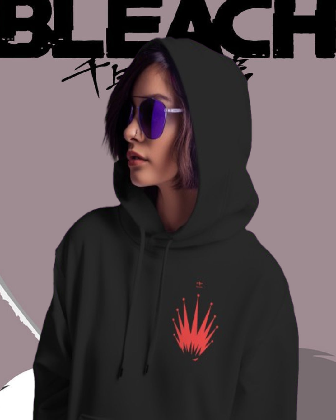 Unisex Kenpachi Oversized Hooded Sweatshirt