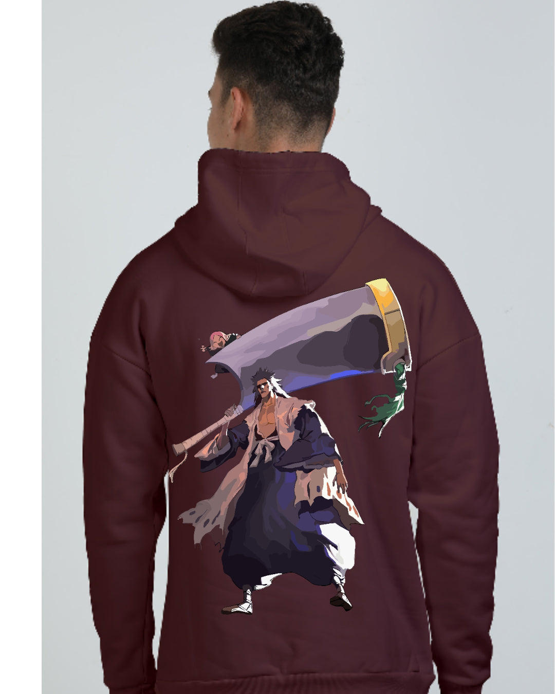 Unisex Kenpachi Oversized Hooded Sweatshirt